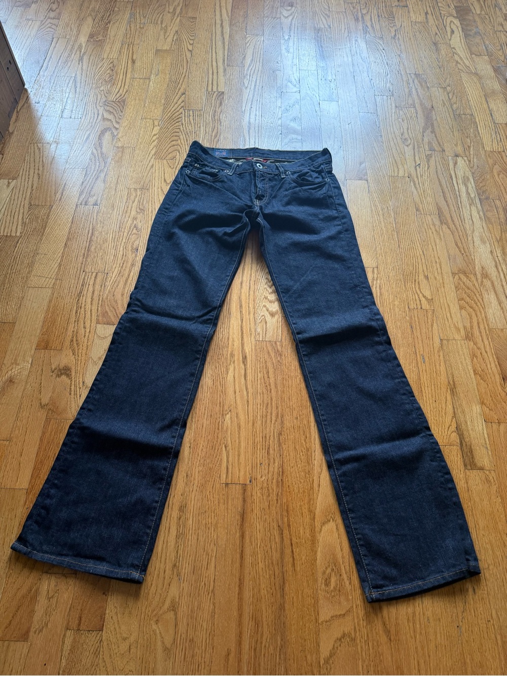 Lucky Brand Retro Sundown Straight Leg Flare Dark Wash Jeans NWOT 28 x 33 Size 6